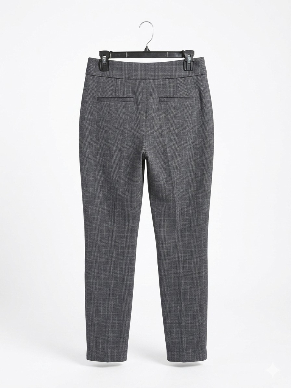 Dalia Gray Plaid Slim Dress Pants